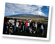 a group of people posing for a photo
